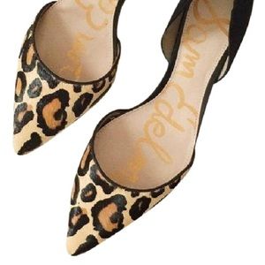 Pointed Flat in Leopard Print Size 8